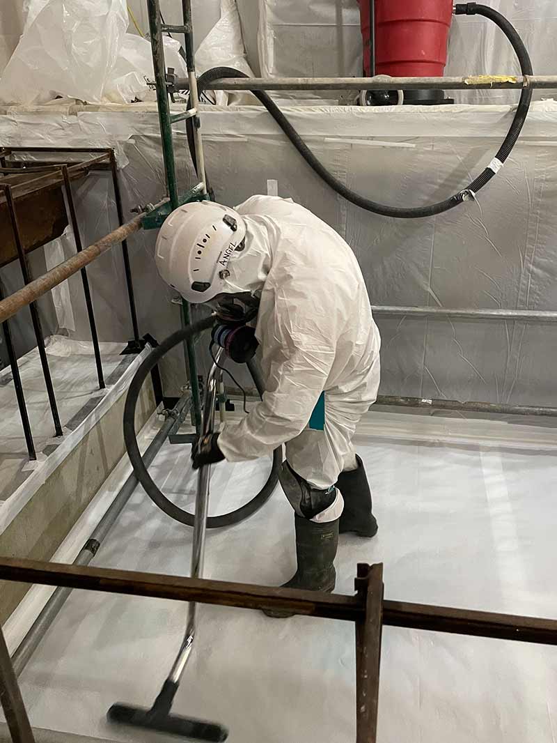 VA medical facility asbestos abatement field conditions